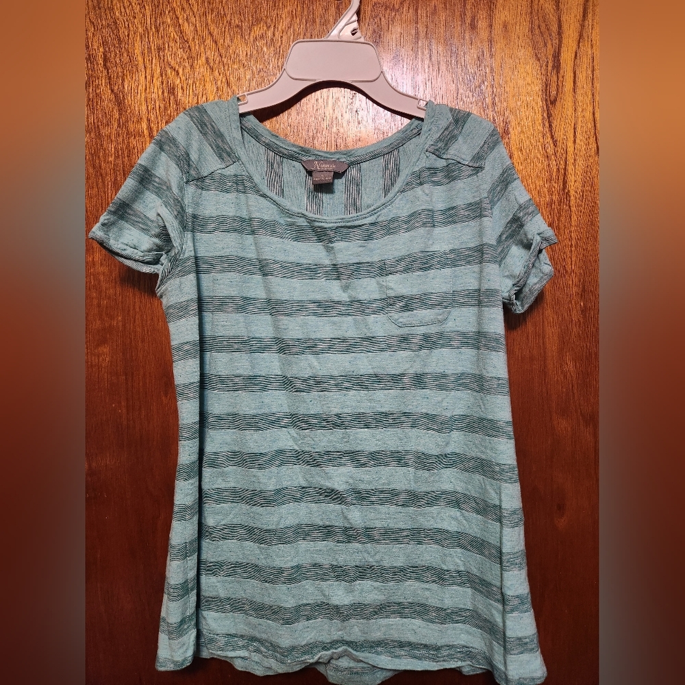Blue striped top
